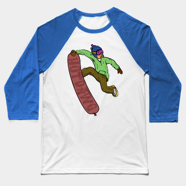 Hot Dawgin' Baseball T-Shirt by jacisjake